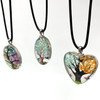 Pressed Flower Pendant Necklace on Cord 1 Count Assorted