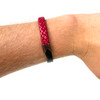Red and Black Leather Bracelets with Metal Clasp 1 Assort