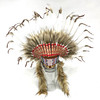 Native American Headdress Hat with Feathers and Beads Native American Headdress Hat with Feathers and Beads