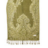 Olive Green Mirrored Paisley Pashmina Scarf
