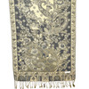 Tan and Blue Great Floral Paisley Pashmina Scarf