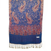 Blue and Red Blooming Paisley Pashmina Scarf