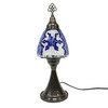 Small Tiffany Mushroom Turkish Mosaic Lamp 16" x  7.75" 1 Count Assorted Colors