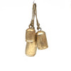 Rustic Cow Bells on Rope Set of 3 - 3", 4", 5" Tall