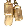 Rustic Cow Bells on Rope Set of 3 - 3", 4", 5" Tall