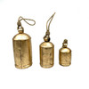 Rustic Cow Bells on Rope Set of 3 - 3", 4", 5" Tall