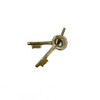 Old Metal Lock and Keys 1.5"x 2.5" - Working Antique Replica