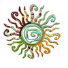 Large Sun Metal Wall Décor 26"