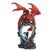 Red Dragon with Rainbow Icicle Crystal 10.5"