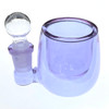 Purple Empty Belly ISO Glass Dab Station Cotton Swab Q-Tip Holder / Alcohol 2.75"x 3.5"