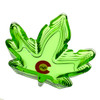 Weed Leaf Ashtray Colorado Puffr Green Glass 5"