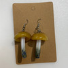 Magic Mushroom Earrings Hand Blown Glass USA Made 1 Count Assorted