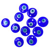 Solid Glass Evil Eye Bead 3cm  1.15" 1 Count Solid Glass Evil Eye Bead 3cm  1.15" 1 Count