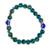 Golden Water Blue Evil Eye Bracelet with Sparkles