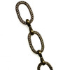 Ottoman Bronzed Steel Sturdy Lamp Chain Mosaic Turkish Lamp Part 1.15" Wide - Sold Per Foot