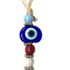Beaded Hand Of Fatima Hamza Turkish Evil Eye Metal Wall Decor 2.25"x11"
