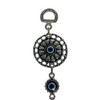 Round Floral Metallic Evil Eye 5"x10" Wall Decor
