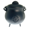Cast Iron Cauldron with Pentacle 8" x 7.5"