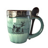 Tapered Colorado Ceramic Mug with Spoon 1 Assorted