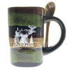 Colorado Square Ceramic Mug with Spoon 1 Assorted