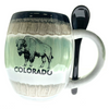Rounded Colorado Ceramic Mug with Spoon 1 Assorted Rounded Colorado Ceramic Mug with Spoon 1 Assorted