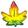 Weed Leaf Ashtray Colorado Rasta Glass 5"
