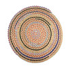 Round 23.5" 60cm Colorful Jute Kilim