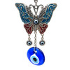 Sunny Colorful Butterfly Evil Eye Wall Hanger 10"