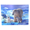 Cute Polar Bear Family 3D Moving Picture Lenticular Art 11.5" x 15.5"