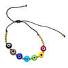 Golden Chakra Pridel Evil Eye Adjustable String  Bracelet 8mm Golden Chakra Pridel Evil Eye Adjustable String  Bracelet 8mm