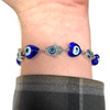 12mm Glass Evil Eye Heart and Hamsa Hand Chain Bracelet 12mm Glass Evil Eye Heart and Hamsa Hand Chain Bracelet