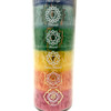 7 Chakra Layered Candle 8" 1 Count