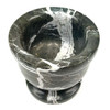 Black Zebra Marble Mortar and Pestle 4"