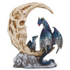 Dragon on Moon Statue 6.75" H