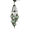 5 Bulb B3 Chandelier with Laser Cut Harness Assorted Colors