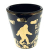Bigfoot Country Black Shot Glass W/ Gold Leaf Plating