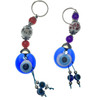 Ceramic Ball Evil Eye Keychain 1 Count Assorted
