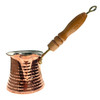 Turkish Coffee Pot Cezve Copper with Nickle Lining And Wooden Handle 1 1/4 Cup