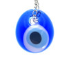 Metal Hanging Evil Eye 2.25" - Three Steely Elephants w/ Glass Eye