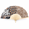 8" Batik Chinese Hand Fan 1 Count Assorted Colors