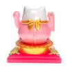 Solar Powered Chubby Pink Lucky Cat 1 Count Solar Powered Chubby Pink Lucky Cat 1 Count