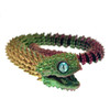 3D Printed 12" Snake with Fangs 1 Count Assorted Colors