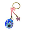Gold Ring Evil Eye Keychain with Charm 1 Count Assorted Colors