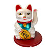 Lucky Cat 2.5" White Waving Solar Panel