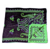 Midnight Bloom UV Reactive Pashmina Brown Green