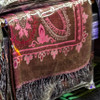 Midnight Bloom UV Reactive Pashmina Pink Brown
