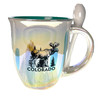 Colorado Moose in the Trees 17oz Ceramic Mug w/ Spoon
