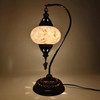DB3 Camel Neck Heavy Base Mosaic Lamp 17"  White Marble