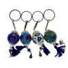 Turkish Evil Eye Egg Keychain with Tassel & Assorted Charm – Assorted Design (1 Count)