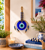 2.76" Turkish Evil Eye Jute Wall Hanging 